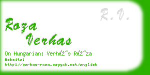 roza verhas business card